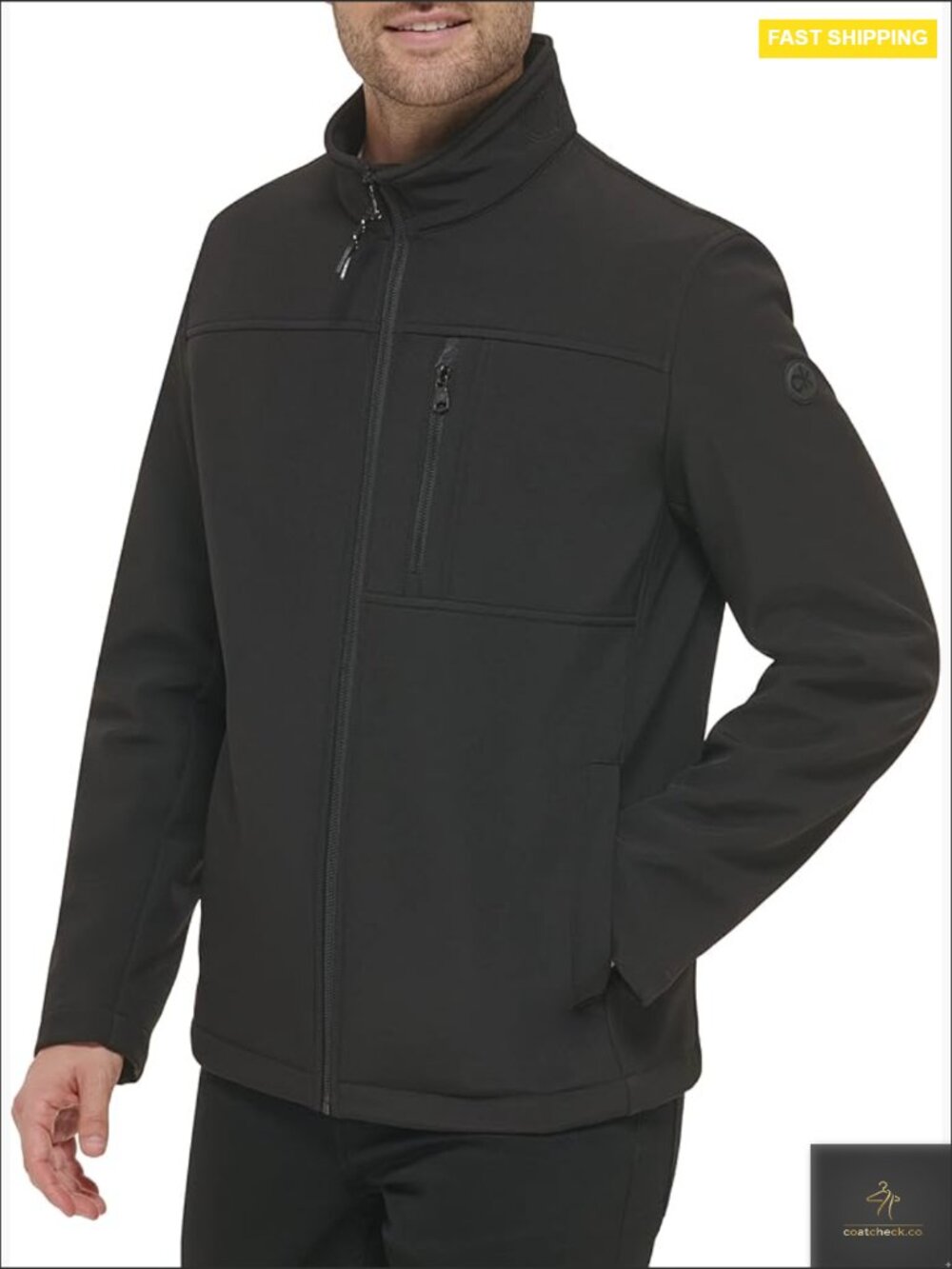 Water Resistant Windbreaker Jacket Men's Active Performance Shell Aviator Style